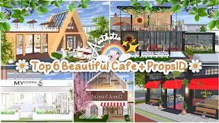 Top 6 Beautiful Aesthetic Cafe + PropsID ✨🌷 : Sakura School Simulator