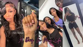 A DAY IN MY LIFE VLOG: photoshoot preparation, new nails/ hair, movie date with family