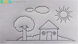 House Scenery #drawing 🧡🧡 Little House Area