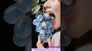 ASMR Power Bank Grapes 🍇💤 Extreme Crunchy Chewing!#Shorts #ASMRGrape #MiniatureFood#ai