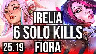 IRELIA vs FIORA (TOP) | 6 solo kills | KR Master | 25.19