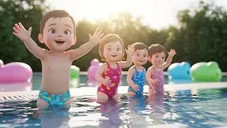 Me Too! Song Swimming Pool Version | Fun Pool Song for Kids | Nursery Rhymes & Songs for Children