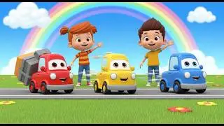 Three Little Trucks Roll Roll Roll | Construction & Vehicle Song for Kids