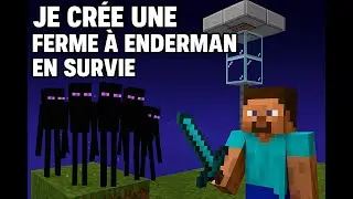 Je construis une FERME A ENDERMAN en Survie sur Minecraft !! (+d&eacute;couverte de ReplayMod)