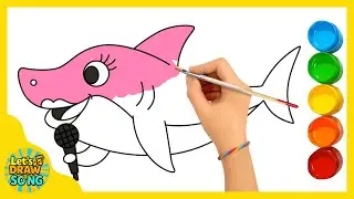 Learn How to Draw Pink Mommy Shark | Easy Drawing for Kids