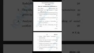 BSOC 103 june 2023 question paper # IGNOU # basoh