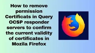 How to remove permission Certificats in Query OCSP responder servers to confirm the current validity