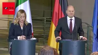 Als Meloni die Deutschland-Frage gestellt wird, entgleisen Scholz' Gesichtsz&uuml;ge