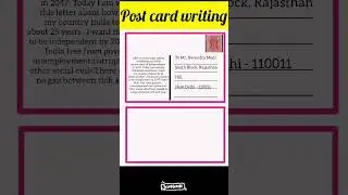 Post card writing #postcard #writing #yt #english #feed #shortvideo #englishlearning #shorts