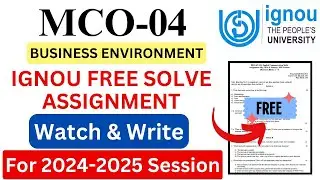 IGNOU MCO-04 Solve Assignment 2024-2025 Download | IGNOU Free Assignment Download 2025 | #ignou