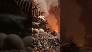 Inferno on Rails Trapped Between Dinosaurs and Lava in a Runaway Tram | #DinoShorts #CreatureFeature