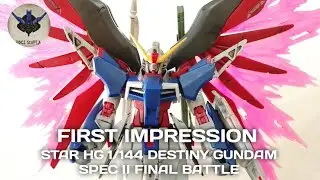 First Impression Gunpla Kit Star HG 144 Destiny Gundam Spec II Final Battle #modelkit #gunpla