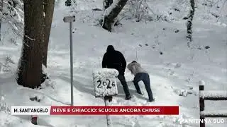 9 GENNAIO 2026 - MONTE SANT&rsquo;ANGELO: NEVE E GHIACCIO, SCUOLE ANCORA CHIUSE