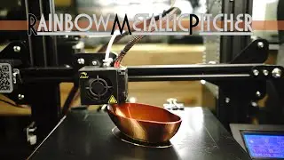 3D Printing a cool water pitcher with Rainbow Metallic media short clip.