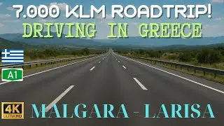 Driving in Greece 🇬🇷 | Malgara &rarr; Larissa | 4K Real Time