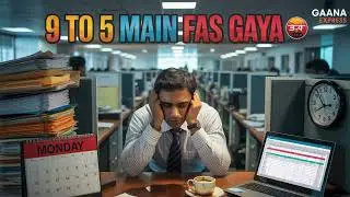 9 to 5 Main Fas Gaya 😓 | Real Life 9 to 5 Job Song | Hindi Reality Song 2025