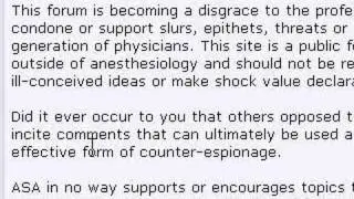 American Society of Anesthesiology President response to the Student Doctor Network