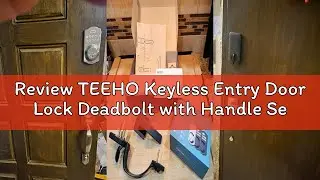 Review TEEHO Keyless Entry Door Lock Deadbolt with Handle Set, Electronic Digital Smart Locks Set fo