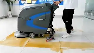 walk behind scrubbing low noise battery operated new floor scrubber