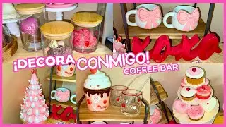 NUEVA DECORACIÓN de NUESTRO COFFEE BAR | San Valentín | #Coquette  BOWS 🎀🎀☕️