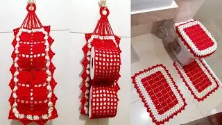 JOGO DE BANHEIRO MEGA ECONÔMICO, FÁCIL E RÁPIDO, PORTA PAPEL HIGIÊNICO PASSO A PASSO