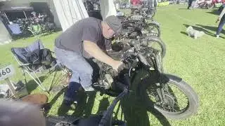 Vintage Bikes start up at Kop Hillclimb 2024