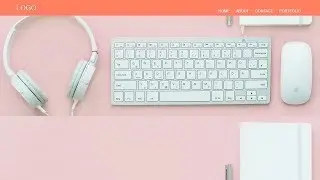 Menu bar with header using html and css  | simple