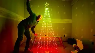 Обзор полной установки и ночного декора рождественской ёлки ​​Govee Christmas Cone Tree 2025 &mdash; ст...
