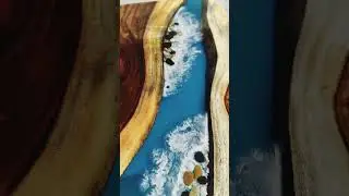 River Stone Resin Epoxy Table Top,Coffee Table