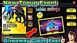 free fire new top up event | beaston pet top up event | new top up event free fire |new pet giveaway