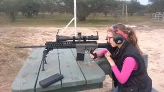Texas NFA Gun Trust: A 11 year old girl shooting the POF P-308 - Part 2