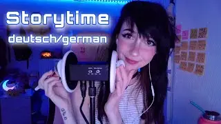 ASMR ☾ Story-Time whispering ~ Deutsch✨german storytelling & ear brushing 💜