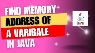 Печать адреса переменной в Java | как найти адрес памяти переменной в Java.