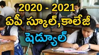 2020-2021 Ap School Shedule | Ap School Reopen | Ap Colleges Reopen | AP News  ABout Schools