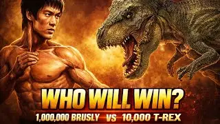 1,000,000 Bruce Lee VS 10,000 T-Rex ! 😱 Who will win? 🤔