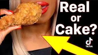 ASMR EATING REALISTIC CAKE KFC CHICKEN DRUMSTICK, KFC OREO, CAKE ART, MUKBANG 먹방