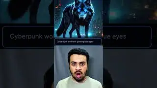 🚨Cyberpunk Wolf with Glowing Blue Eyes🤯