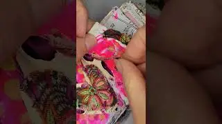 Mini Art Journal Play #mixedmedia #artjournal #artshorts #slowstitching #minijournal #artvideos