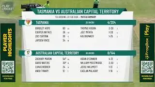 Tasmania v Australian Capital Territory