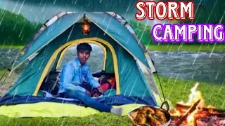 Monsoon Solo Camping In Deep Forest ‼️Relaxing Nature & : Extreme Weather Camping! #heavyrain 