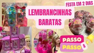 LEMBRANCINHAS SIMPLES E BARATAS/PASSO A PASSO (montando e recheando) TEMA BARBIE
