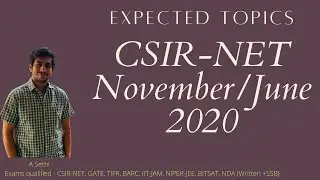 Expected Topics - CSIR NET June/November 2020