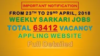 NAUKRI 4 YOU | 63412 VACANCIES | WEEKLY SARKARI JOB VACANCY NOTIFICATIONS