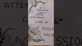 Attendance register decoration ideas 💡#viral #trending#register #decoration #school#class#drawing