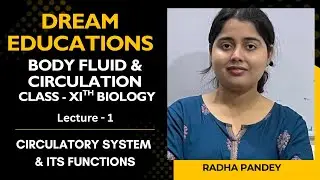 Body Fluids & Circulation | Class-11 Biology (L-1) | Radha Pandey | NEET | CUET I Dream Educations