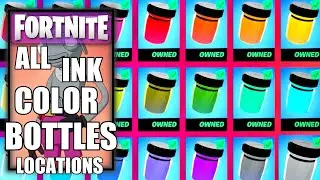Fortnite - All Color Ink Bottles Locations for Paint a Toona Fish - Chapter 2 Season 8