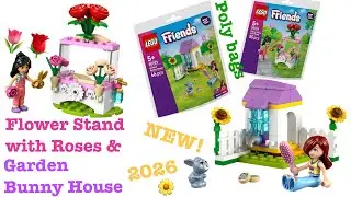 Подставка для цветов Lego Friends с розами и домик для кролика в саду | Полиэтиленовые пакеты Leg...