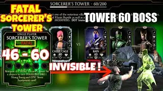 MK Mobile Fatal Sorcerers Tower 46 - 60 Gameplay | Fatal Sorcerers Tower 60 Boss | Tower Rewards