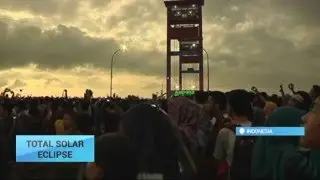 Total Solar Eclipse: Total solar eclipse over Indonesia's Ternate island