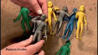 Vintage 5.5 Inch MPC/Multiple Toymaker Space Figures in Ten Poses, 1964 - 1972 + Original Equipment